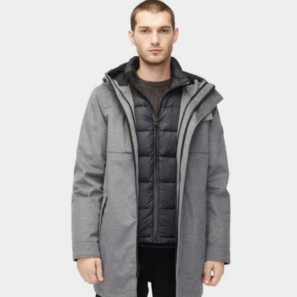 NWOT Men's UGG 3-in-1 grey Copeland System Hooded Parka heavy winter coat sz S